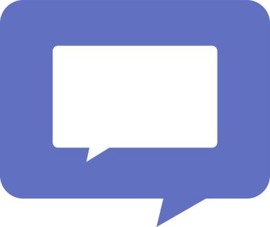 konuşma balonu ileti simgesi, basit illüstrasyon