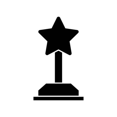 ödül vektörü düz renk simgesi