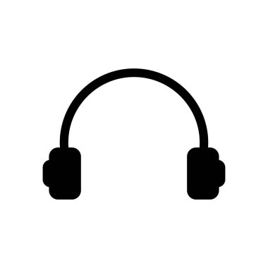kulaklık simgesi vektör çizim şablonu
