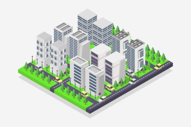 vektör izometrik yapı simgesi