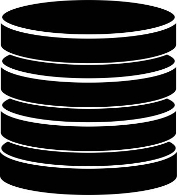 veritabanı. Web simgesi basit illüstrasyon