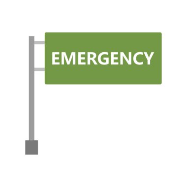 acil durum simgesi vektör illüstrasyonu