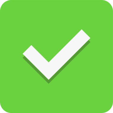 evet web ve mobil tasarım için vektör simgesi