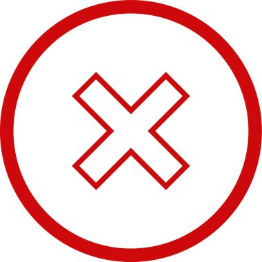 Moda Biçimli İzole Arkaplanda Simgeyi İptal Et