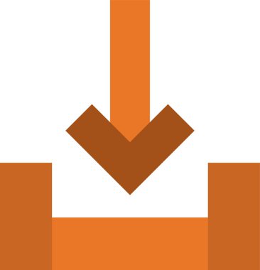 Ok düz vektör simgesi