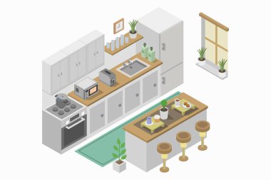 Modern mutfak oda iç