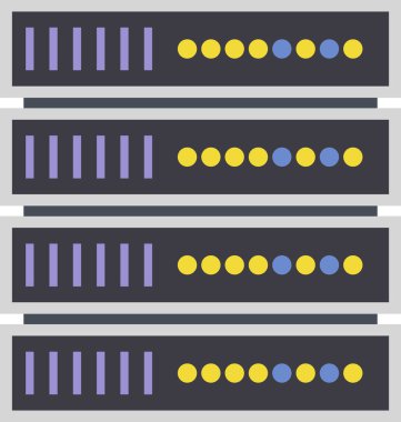 veritabanı sunucusu simgeye düz biçimde ev sahipliği yapıyor