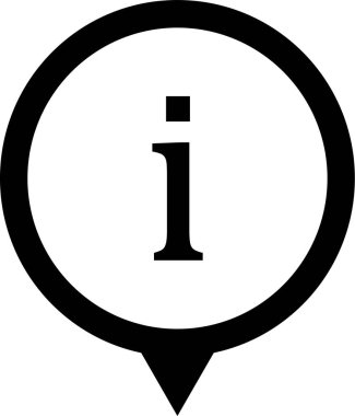 bilgi konumu haritası simgesi ana hat biçiminde