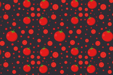 Kırmızı domates deseni. vektör illüstrasyonu.
