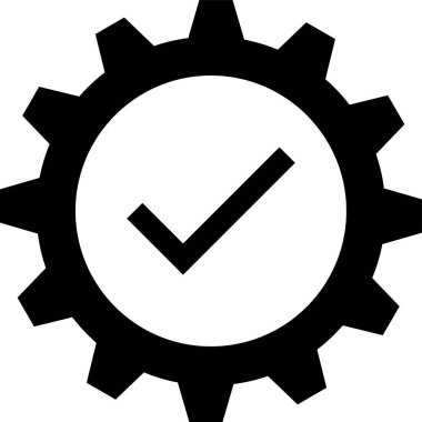 saat dişli ayarları simgesi katı biçiminde