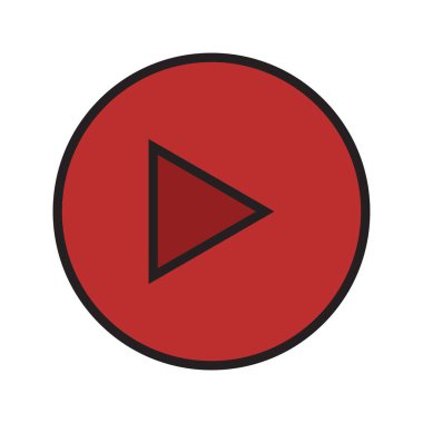 çalma düğmesi beyaz arkaplanda izole edildi