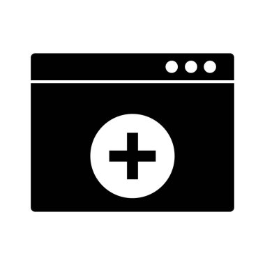 tıbbi vektör düz renk simgesi