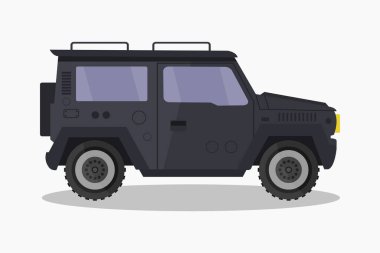 modern araba aracı arka plan vektör çiziminde izole edildi