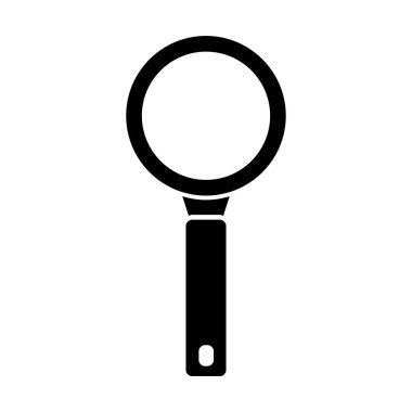 büyütme cam ikon vektör çizimi tasarımı