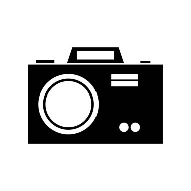 Kamera simgesi. Vektör illüstrasyonu