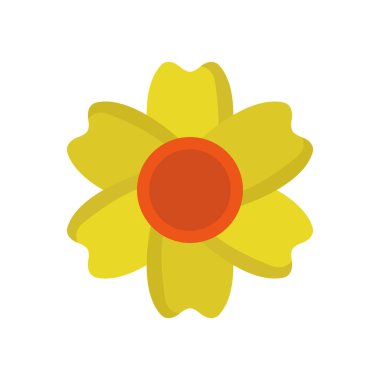 Çiçek simgesi, düz stil