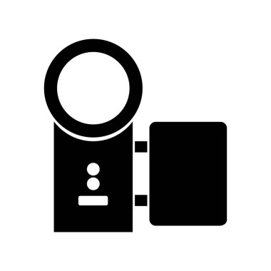 Büyüteçle güvenlik kamerasının vektör simgesi