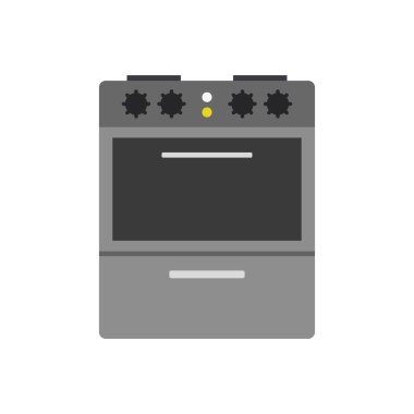 fırın makinesi düz biçim vektör illüstrasyon tasarımı