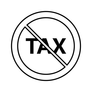 vergi simgesi, vektör illüstrasyonu