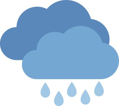 bulut hava vektörü simgesi