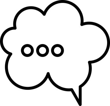Sohbet ileti simgesi, vektör illüstrasyonu