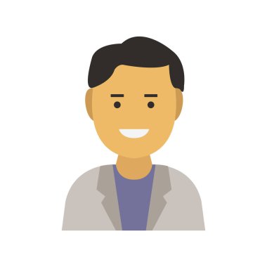 Saç stili tasarım vektörü illüstrasyonuna sahip erkek avatar