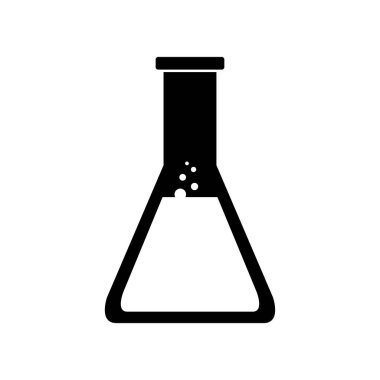 Laboratuvar matarası ikonu. vektör illüstrasyonu