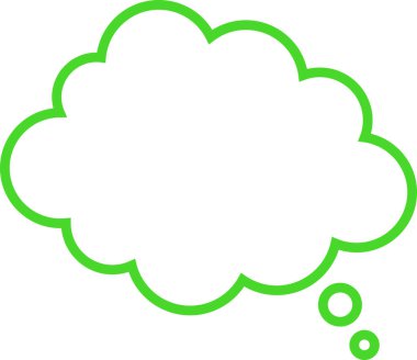 düşünce kabarcığı çizgi film beyin sembolü