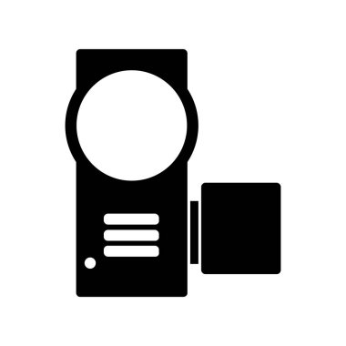 Kamera simgesi vektörü beyaz arkaplanda izole edildi, logo konsepti, kamera işareti sembolü, 10 eps