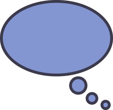 Metin mesajlı basit vektör boş konuşma balonu.