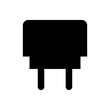 Çip düz vektör simgesi