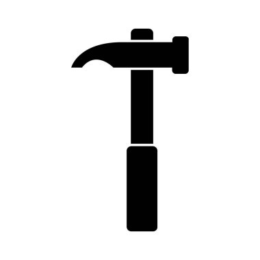 Çekiç aracı simge vektör illüstrasyon tasarımı