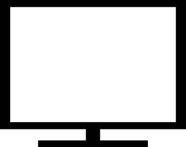 monitör simgesini, basit vektör çizim