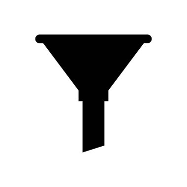 huni simgesi vektörü beyaz arkaplanda izole edildi, huni işareti