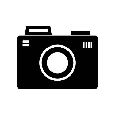fotoğraf makinesi simgesi, vektör illüstrasyonu