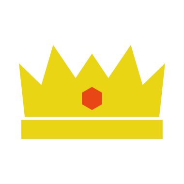 Altın taç ikonu, çizgi film tarzı.