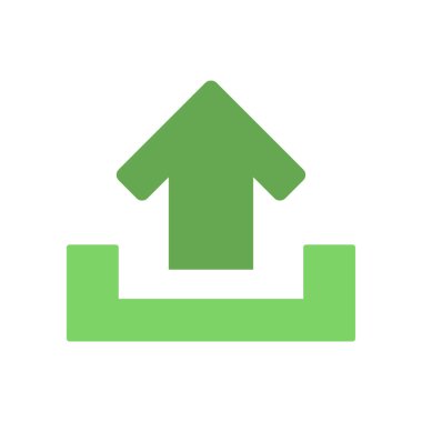 Upload simge vektör işareti ve beyaz arka plan üzerinde izole sembolü,