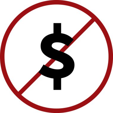 dolar düz vektör simgesi yok