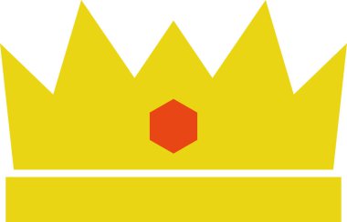 Taç simgesi, vektör illüstrasyonu