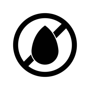 Beyaz arkaplanda su damlası simgesi