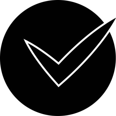 İşaretleme simgesi vektör illüstrasyonunu kontrol et