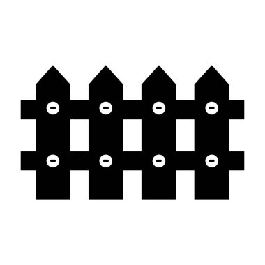 çit glyph düz vektör simgesi