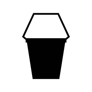 Beyaz arkaplanda vektör cupcake düz tasarım simgesi.