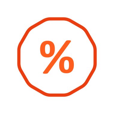 indirimli işaret simgesi, vektör illüstrasyonu