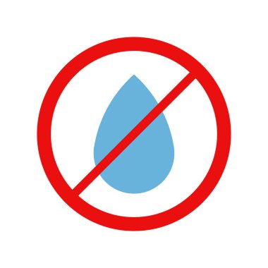 su işareti simgesi, vektör illüstrasyonu