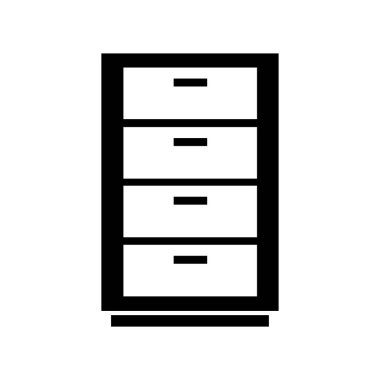 ofis dolap çizgisi biçim vektör tasarımı