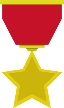 Altın madalyalı vektör kırmızı ödülü