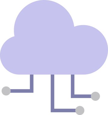 vektör bulut hesaplama simgesi illüstrasyonu