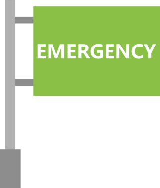 Acil durum işareti simgesi. düz dizayn biçimi 10