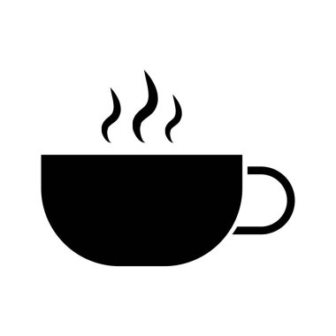 Çay fincanı ikon vektörü. İnce çizgi işareti. izole edilmiş sınır sembolü çizimi